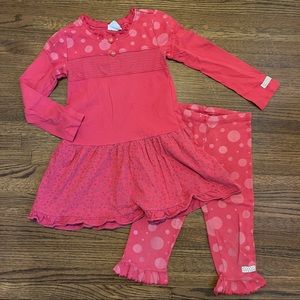 NAARTJIE GIRLS 2 piece pants dress tunic top set Sz 6